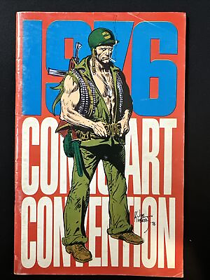 #ad 1976 COMIC ART CONVENTION Program book Jack Kirby Jim Steranko VG *A3