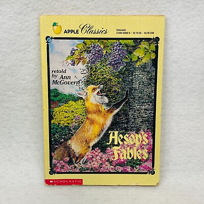 #ad Aesop#x27;s Fables Paperback Ann McGovern AJ Claskey Fox Donkey Lion Dog Wolf