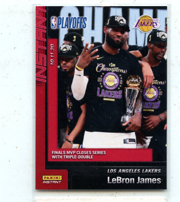 #ad LEBRON JAMES 2019 20 Panini Instant NBA Champs #270 Los Angeles Lakers #D 3938