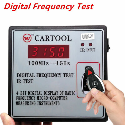 #ad Digital Frequency Test Car IR Infrared Remote Key Tester 100MHz 1GHz Universal