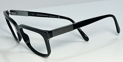 #ad Burberry Glasses FRAMES ONLY Black Acetate Gunmetal Logo B2164 3001 55 17 140