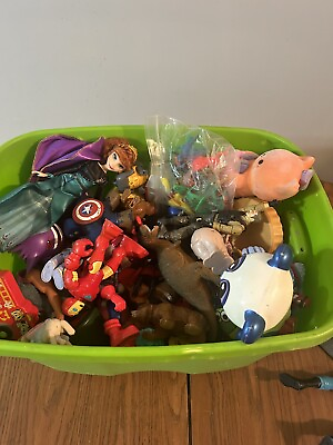 #ad Toy Lot Miscellaneous Toys 1 pound Of Random Toys Sold as played with condition