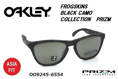 #ad 2018 Model OAKLEY FROGSKINS BLACK CAMO COLLECTION PRIZM ASIA FIT OO9245 655