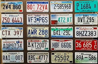 #ad Large lot colorful of 100 old license plates bulk many states low shipping