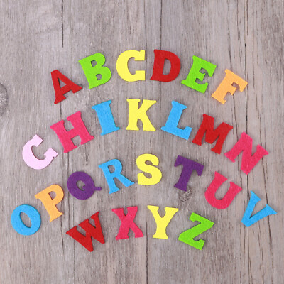 #ad 50 Colorful Non Woven Alphabet Letters for Kids Crafts