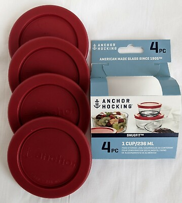 #ad 1 Cup Replacement Cover Lid Set for Anchor Hocking Storage Bowls Free Shipping