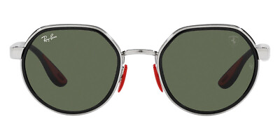 #ad Ray Ban Unisex Men#x27;s Women#x27;s Sunglasses Silver Frame Dark Green Lens 51 21 145