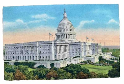 #ad Capitol West Front Washington DC Vintage Postcard 1931