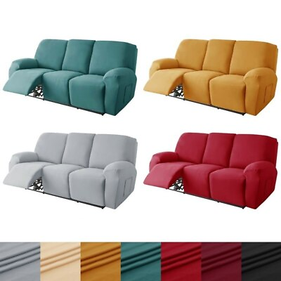 #ad 1 2 3 Seater Elastic Recliner Sofa Cover Relax Armchair Cover Stretch Slipcovers