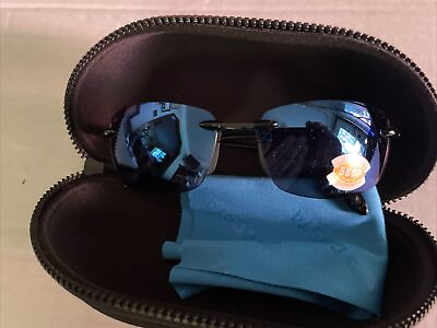 #ad Costa Del Mar BA 11 OBMP Ballast Sunglasses Shiny Black polarized Blue Mirror