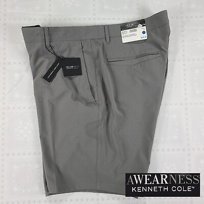 #ad Kenneth Cole Awearness Mens Shorts Size 40 Beach to Bar Gray Slim Fit NWT #H23