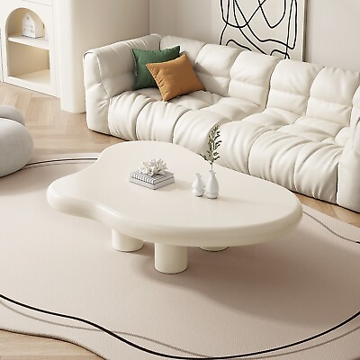 #ad Guyii Coffee Table Living Room Furniture End Side Table Modern Table White