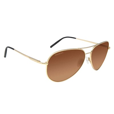 #ad Serengeti Aviator Sunglasses Gold Made In Italy