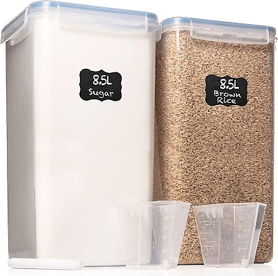 #ad Set of 2 Extra Large 8.5L Food Storage Containers with Airtight Lids Retails $34
