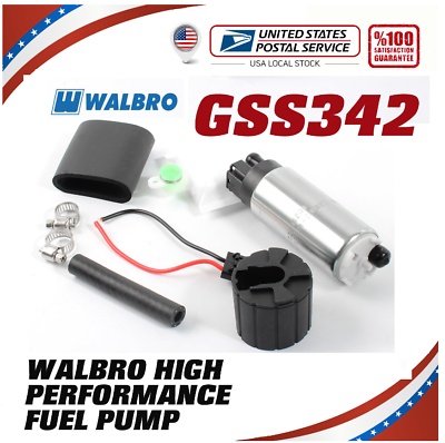 #ad Walbro GSS342 Fuel Pump 255 LPH High Pressure Electric Fuel Tank Performance