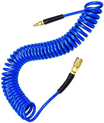 #ad YOTOO Polyurethane Recoil Air Hose1 4quot; Inner Diameter by 25#x27; Long with Bend R...