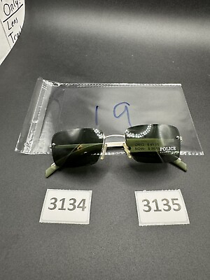 #ad Police Sunglasses MOD.2679 Rimless Green Lenses Nice Italy Nwt