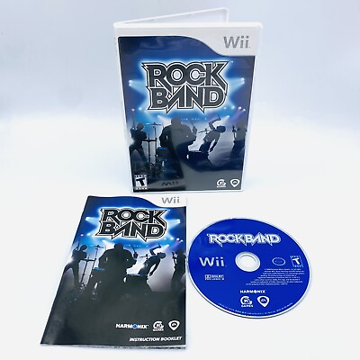 #ad Rock Band Game Nintendo Wii 2008 w Manual Tested Fast Free Shipping