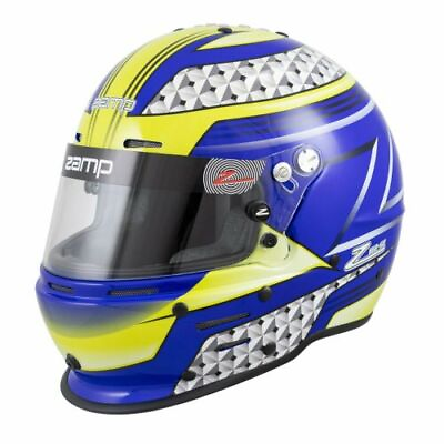 #ad Zamp Racing H764C36M RZ 62 Mix Racing Helmet SA2020 Certified Blue Green Medium