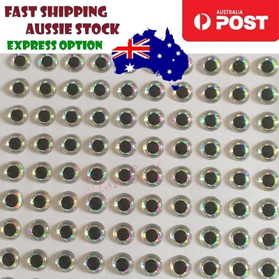 #ad 25x 2.5mm Fishing Lure Eye Tiny Size Fly Fishing Crank Bait Artificial Silver Fi