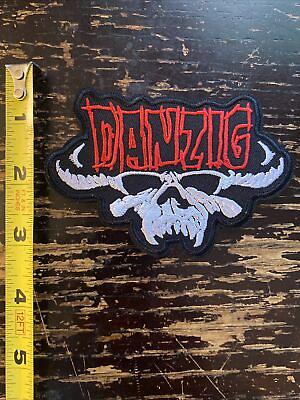 #ad DANZIG Embroidered Iron on Patch Punk Rock Heavy Metal Band