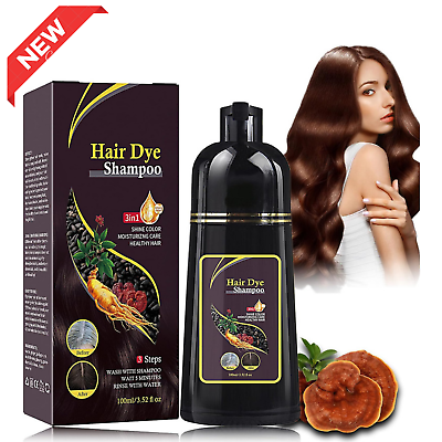 #ad Natural Brown Hair Dye Shampoo for Women Magic Instant 3 in 1 Hair Color Shampoo