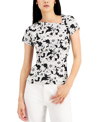 #ad MSRP $35 Inc International Concepts Women Petite Asymmetric T Shirt Size PSmall