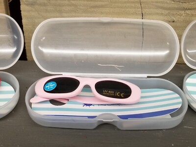#ad New Children#x27;s Infant 0 3 Sun Glasses in Case UV 400 Pink