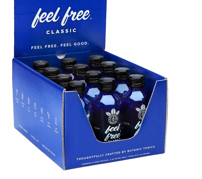 #ad Feel Free Botanic Tonics 12pk New Packaging Bulk Buy Value Blue Bottle