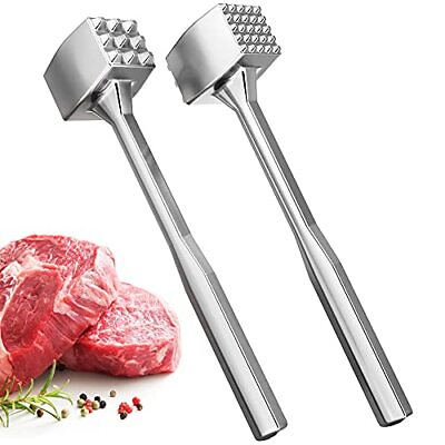 #ad Dual Sided Meat Tenderizer Steak Mallet Food Hammer Beef Pork Kitchen Tool New $9.85