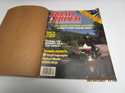 #ad Road Rider Magazine JAN 1985 TOURING ON A 1920 HARLEY FREE SHIP $9.95