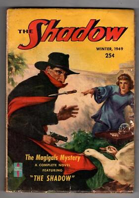 #ad The Shadow 1949 Winter Scarce issue; Rozen Cvr: female attacks shadow with kn...