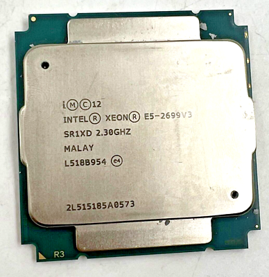 #ad Intel XEON E5 2699V3 CPU PROCESSOR 18 CORE 2.30GHZ SR1XD L518B954 145W
