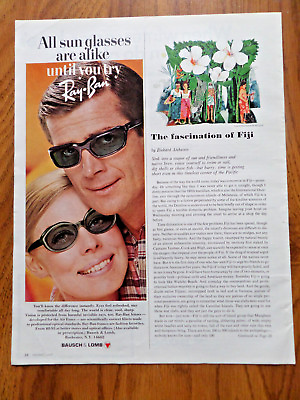 #ad 1967 Bausch Lomb Ray Ban Sun Glasses Ad