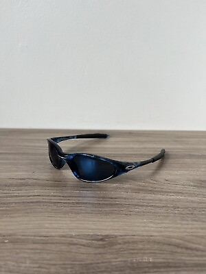 #ad Oakley Sunglasses Minute Blue Tortoise Black Iridium Polarized *RARE*