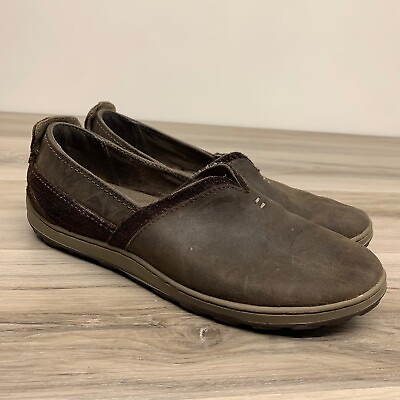 #ad Merrell Ashland Loafer Womens Sz 9.5 Coffee Bean Brown Leather Slip On Flat Shoe