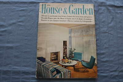 #ad 1955 APRIL HOUSE amp; GARDEN MAGAZINE 101 WAYS TO MODERNIZE YOUR LIVING E 9296