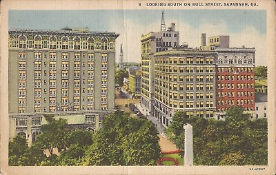 #ad Savannah GEORGIA Bull Street 1936