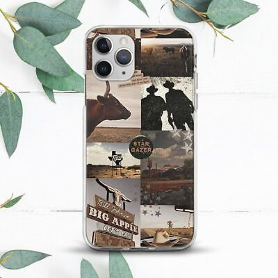 #ad Western Collage Trendy Cowboy Retro Case For iPhone SE 11 12 13 14 15 Pro Max X