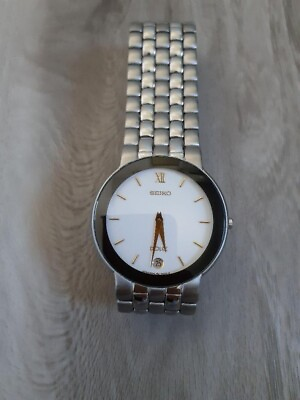 #ad Seiko Dolce 8N46 6000 Silver Men#x27;s Wristwatch Junk