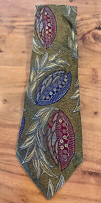 #ad Burberry Burberrys Of London Vintage 100% Silk Elegant Woven Handmade Tie