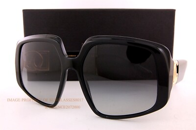 #ad Brand New Dolce amp; Gabbana Sunglasses DG 4386 501 8G Black Gray Gradient Women