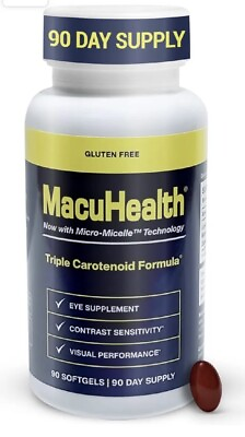 #ad Macuhealth Triple Carotenoid Formula Eye Vitamins for Adults 90 Softgels Exp4 26