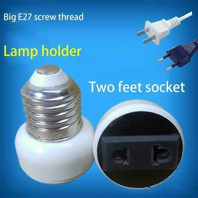 #ad E27 Screw Socket Lamp Light Holder Bulb Convert To Best Outlet Female Power J3G8