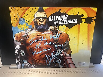 #ad Salvador signed Borderlands 8x10 Photo John Swasey Beckett COA