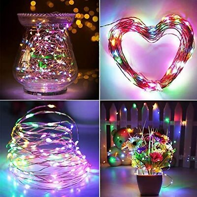 #ad Outdoor Solar 100LED String Lights Powered Twinkle Copper Wire Fairy Rope Garden
