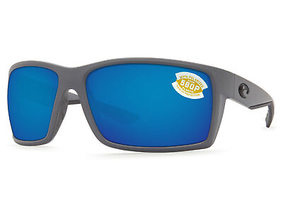 #ad Costa Del Mar Reefton Matte Gray Blue Mirror 580P Polarized 64mm Sunglasses $122.57