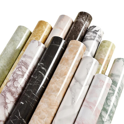 #ad Marble Contact Paper Self Adhesive Peel amp; Stick Wallpaper PVC Kitchen Viny Film