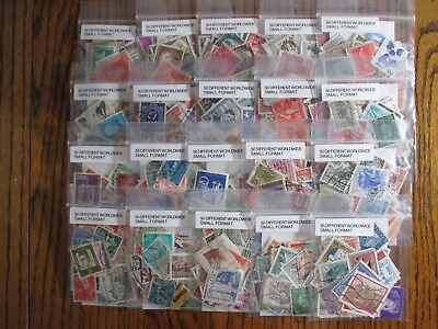 #ad HENRYS#x27; STAMPS 1000 WORLDWIDE SMALL FORMAT 20 PAKS OF 50 DIFF. EACH USED