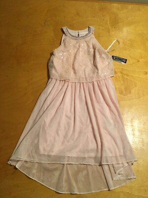 #ad $72 Girls Ally B BLUSH BEADED Dress P134 ZZ